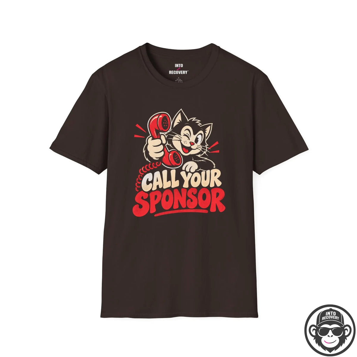 Call Your Sponsor Cat Recovery T-Shirt Printify