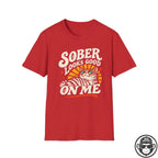 Sober Looks Good On Me - Premium Cotton T-Shirt Into Recovery
