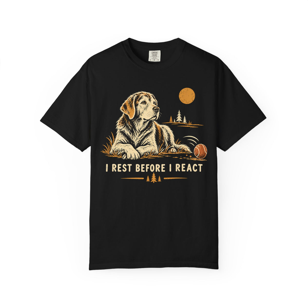 I Rest Before I React Dog Meditation T-Shirt