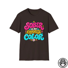 Sober Is My Favorite Color - Premium Cotton T-Shirt Into Recovery