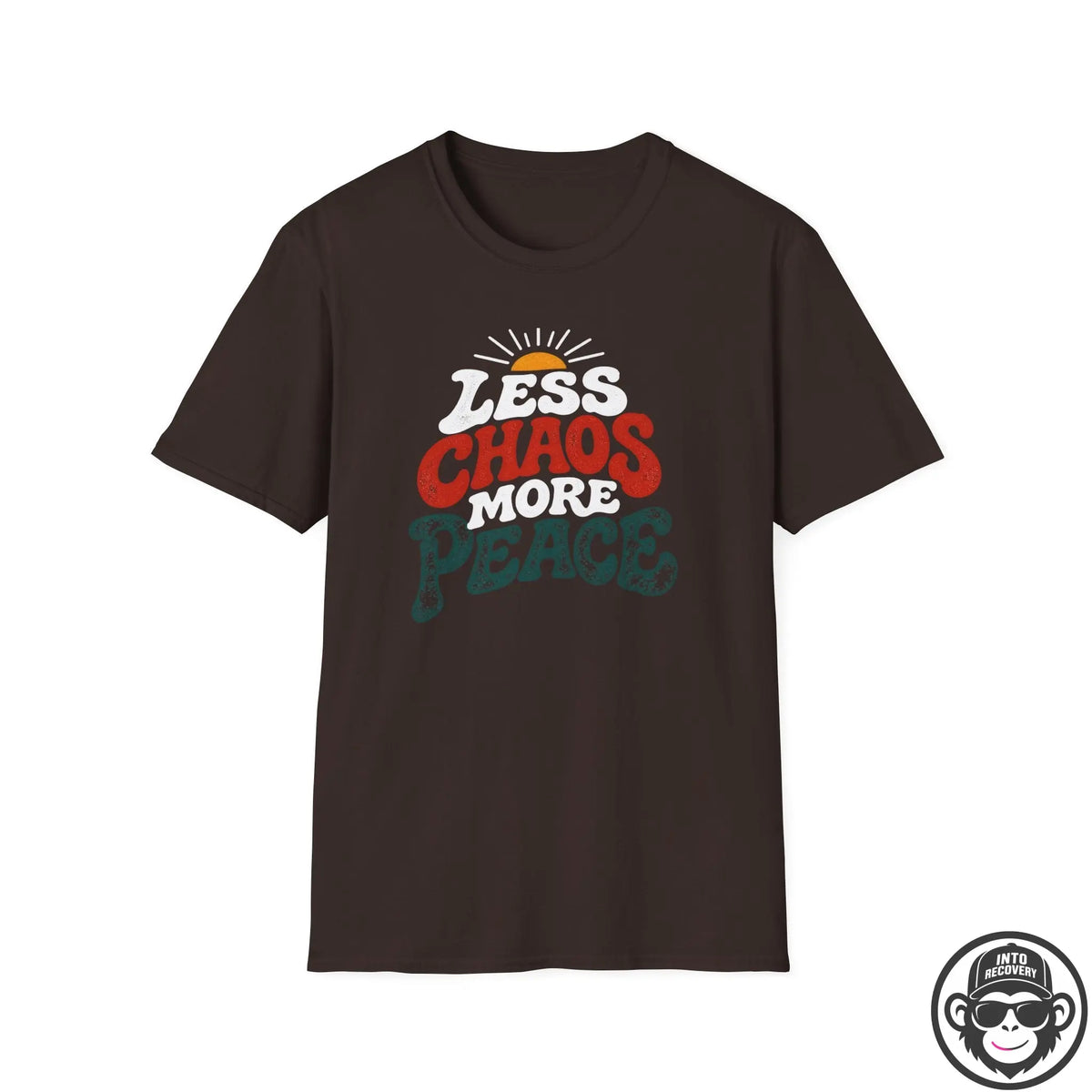 Less Chaos More Peace - Premium Cotton T-Shirt Into Recovery