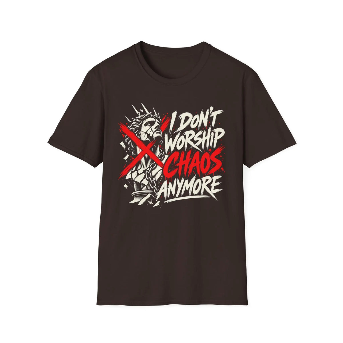 I Don't Worship Chaos Anymore - Premium Cotton T-Shirt Into Recovery