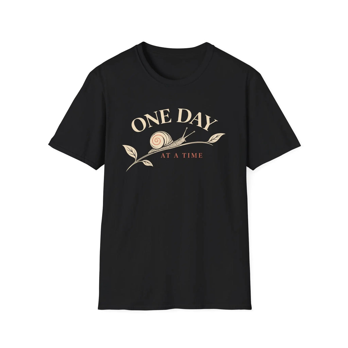 One Day At A Time - Premium Cotton T-Shirt Into Recovery