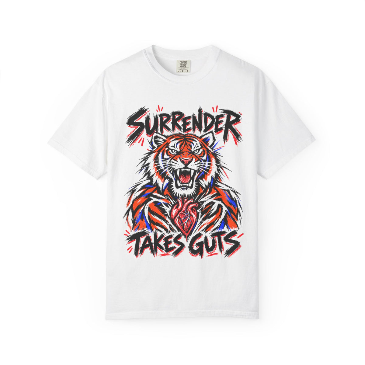 Surrender Takes Guts (Tiger) 12-Step Recovery T-Shirt