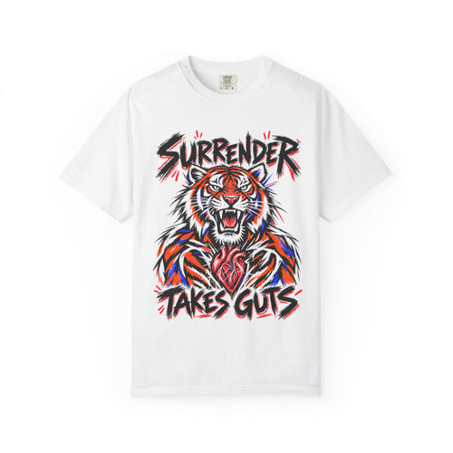 Surrender Takes Guts (Tiger) 12-Step Recovery T-Shirt