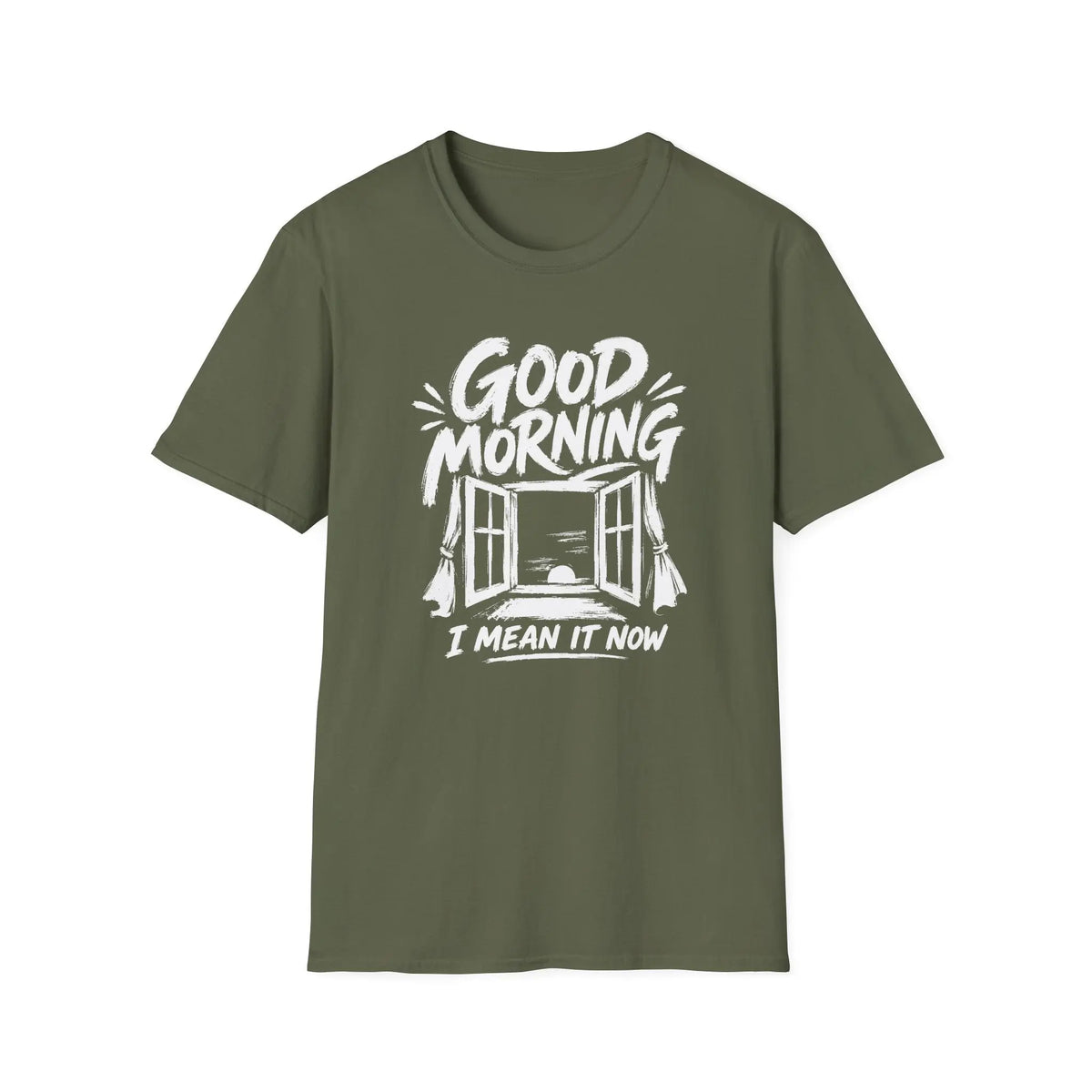 Good Morning, I Mean It - Premium Cotton T-Shirt Into Recovery