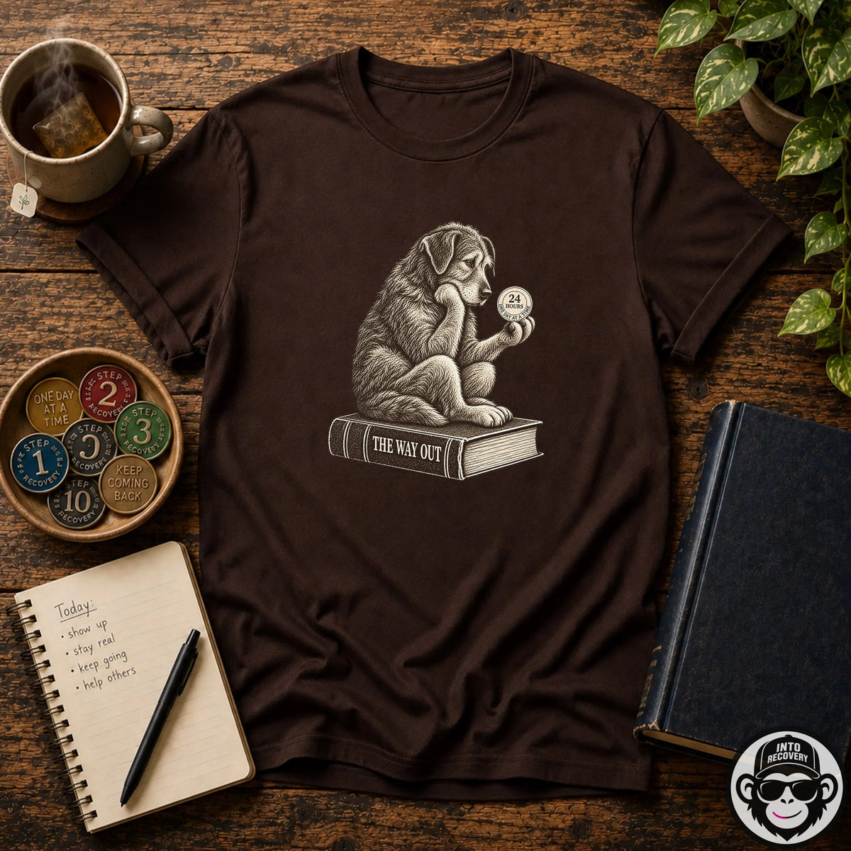 Dog Pondering Recovery T-Shirt Into Recovery