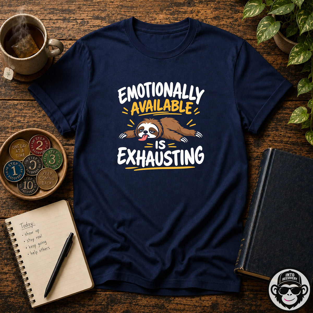 Emotionally Available - Premium Cotton T-Shirt Into Recovery