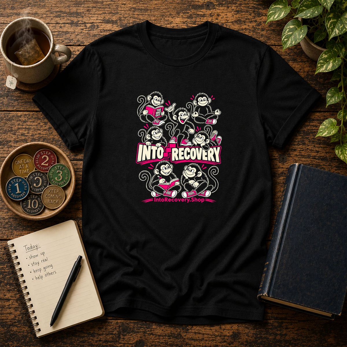 Into Recovery Shop Monkeys T-Shirt