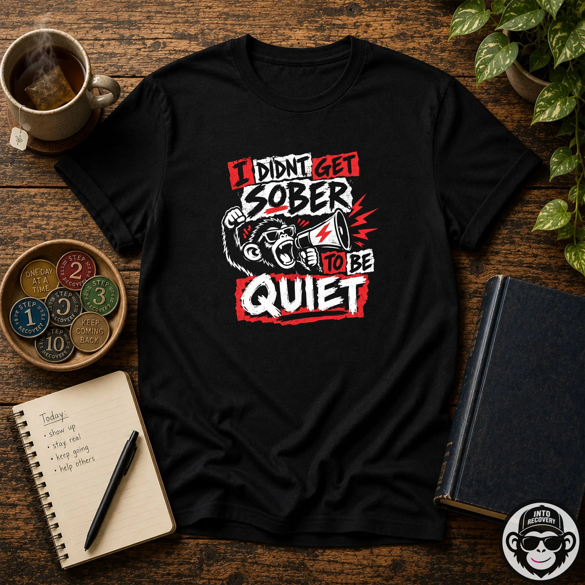 I Didn't Get Sober to Be Quiet Recovery T-Shirt Printify
