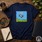 Existential Cat Pondering - Premium Cotton T-Shirt Into Recovery